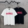 BALENCIAGA Simple letter LOGO + BB big letter printing process 330g round neck short sleeve high quality T-shirt