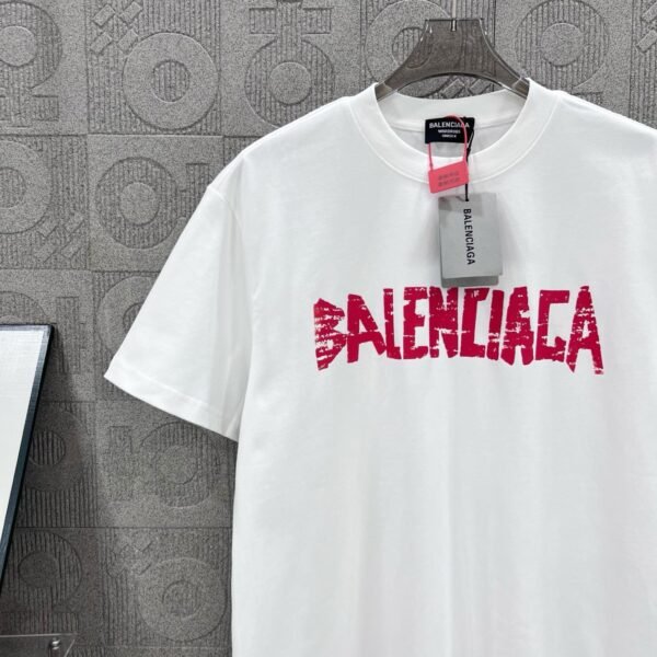 BALENCIAGA Simple letter LOGO + BB big letter printing process 330g round neck short sleeve high quality T-shirt