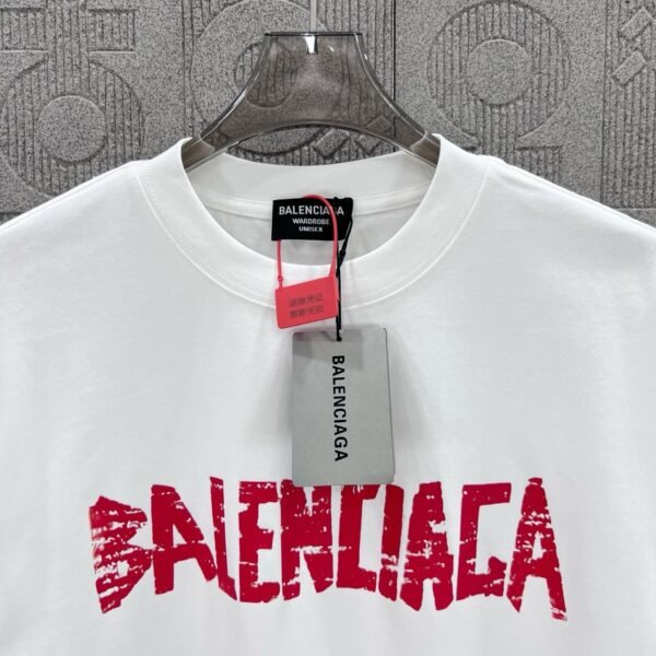 BALENCIAGA Simple letter LOGO + BB big letter printing process 330g round neck short sleeve high quality T-shirt