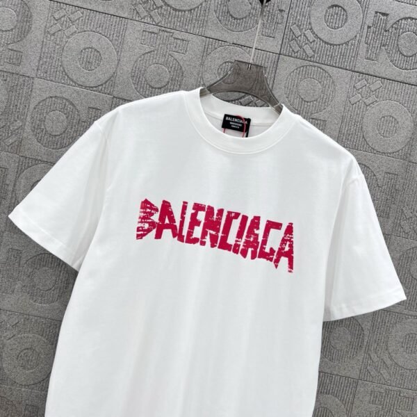BALENCIAGA Simple letter LOGO + BB big letter printing process 330g round neck short sleeve high quality T-shirt