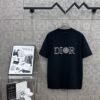 DIOR&Stone Island joint Stone Island logo three-dimensional glue process 330g round neck short-sleeved T-shirt high weight