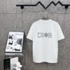 DIOR&Stone Island joint Stone Island logo three-dimensional glue process 330g round neck short-sleeved T-shirt high weight