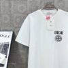 DIOR&Stone Island joint Stone Island logo three-dimensional glue process 330g round neck short-sleeved T-shirt high weight