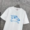 BURBERRY Hollow Warhorse LOGO logo three-dimensional glue dripping process 330g round neck short sleeve high quality T-shirt