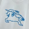 BURBERRY Hollow Warhorse LOGO logo three-dimensional glue dripping process 330g round neck short sleeve high quality T-shirt