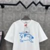 BURBERRY Hollow Warhorse LOGO logo three-dimensional glue dripping process 330g round neck short sleeve high quality T-shirt