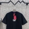 GUCCI Simple LOGO double G three-dimensional glue craft 330g round neck short-sleeved T-shirt