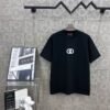 GUCCI Simple LOGO double G three-dimensional glue craft 330g round neck short-sleeved T-shirt
