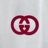 GUCCI Simple LOGO double G three-dimensional glue craft 330g round neck short-sleeved T-shirt
