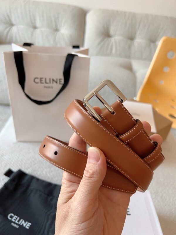CELINE ELEGANT CHARM TAURILLON leather belt premium version