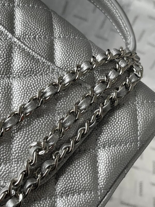Chanel silver AS2431 ball pattern handbag autumn and winter latest CF handbag series advanced version size：20x14x7cm