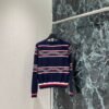 Hermès Early Autumn New Round Neck Knitted Long Sleeve Contrast Stripes Premium quality