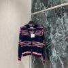 Hermès Early Autumn New Round Neck Knitted Long Sleeve Contrast Stripes Premium quality