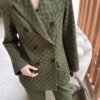 GUCCI series green jacquard suit jacket advanced handmade high-quality clothing