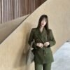 GUCCI series green jacquard suit jacket advanced handmade high-quality clothing