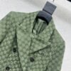 GUCCI series green jacquard suit jacket advanced handmade high-quality clothing