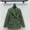 GUCCI series green jacquard suit jacket advanced handmade high-quality clothing