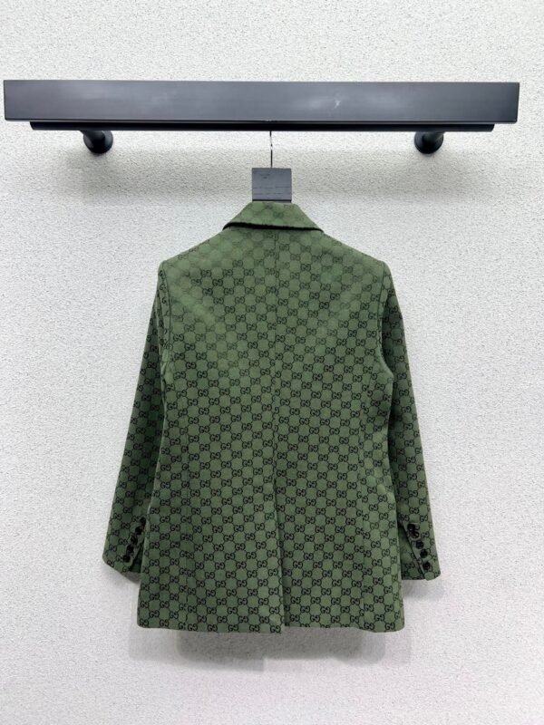 GUCCI series green jacquard suit jacket advanced handmade high-quality clothing