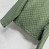 GUCCI Green jacquard leather collar jacket High-end handmade quality clothing