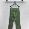 GUCCI series green jacquard suit trousers Advanced handmade high-quality trousers