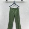 GUCCI series green jacquard suit trousers Advanced handmade high-quality trousers