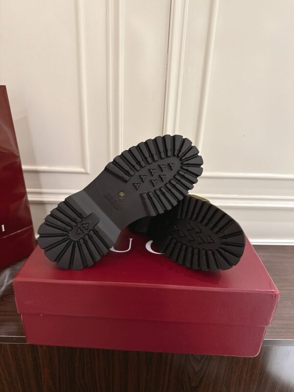 Gucci Horsebit-decorated grooved-soled loafers with a 5cm thickness