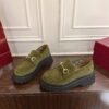 Gucci Horsebit-decorated grooved-soled loafers with a 5cm thickness