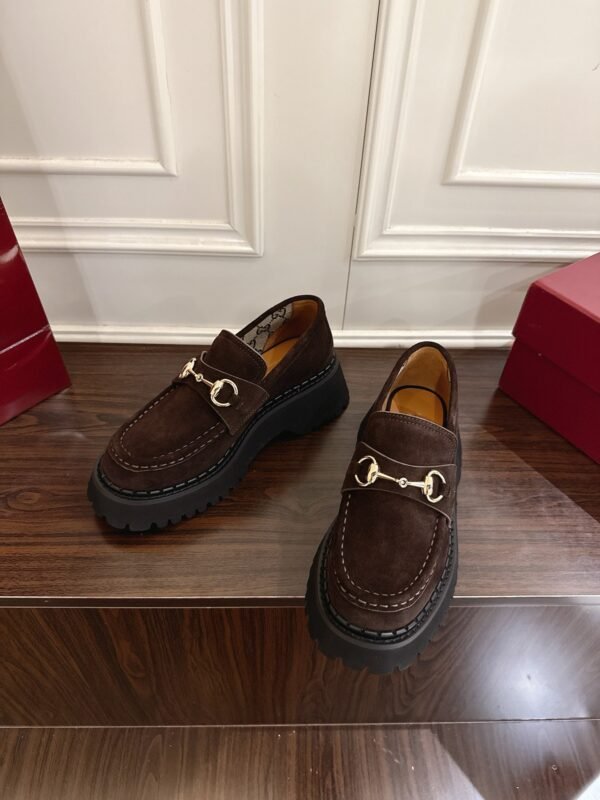 Gucci Horsebit-decorated grooved-soled loafers with a 5cm thickness