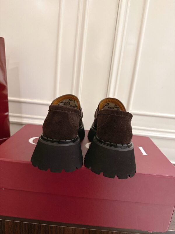Gucci Horsebit-decorated grooved-soled loafers with a 5cm thickness