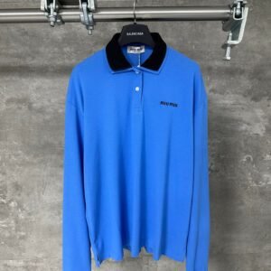 miumiu new chest embroidery round neck long sleeve bottoming shirt high quality version