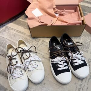 miumiu casual canvas sole thickness 3cm advanced version 35-41