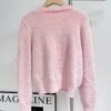 miumiu autumn new 3D flower positioning knitted cardigan