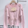miumiu autumn new 3D flower positioning knitted cardigan