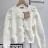 miumiu autumn new 3D flower positioning knitted cardigan