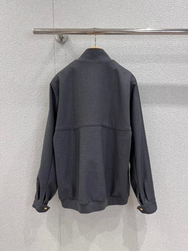 miumiu autumn new style stand collar patch embroidered zipper jacket coat embroidered logo high quality