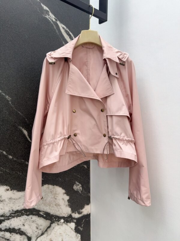 Burberry new short front and long back lapel short trench coat high quality version clothes