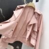 Burberry new short front and long back lapel short trench coat high quality version clothes