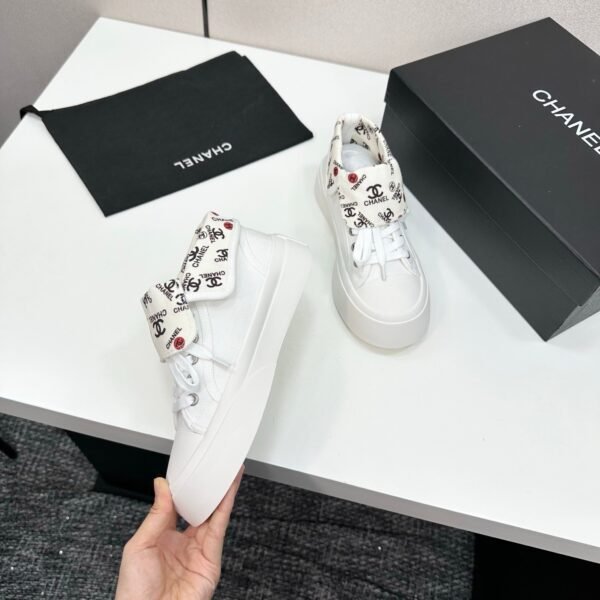 CHANEL 2025 Newest High-Top Casual Denim Canvas Shoes