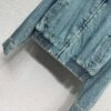 Loewe leather collar denim jacket quality clothing jacket