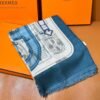 Hermes velvet long scarf high-end double-sided same color scarf 65x185cm