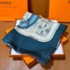 Hermes velvet long scarf high-end double-sided same color scarf 65x185cm