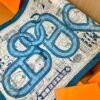 Hermes velvet long scarf high-end double-sided same color scarf 65x185cm