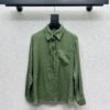 GUCCI green jacquard shirt high quality shirt