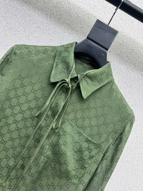 GUCCI green jacquard shirt high quality shirt