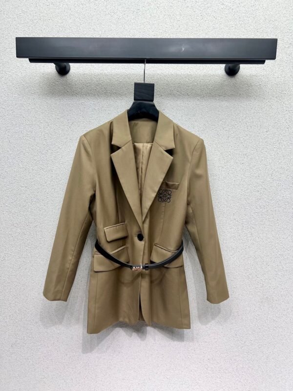 Loewe Embroidered Logo Belt Blazer Premium Outerwear
