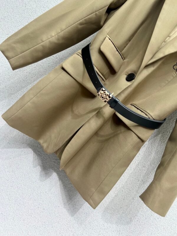 Loewe Embroidered Logo Belt Blazer Premium Outerwear