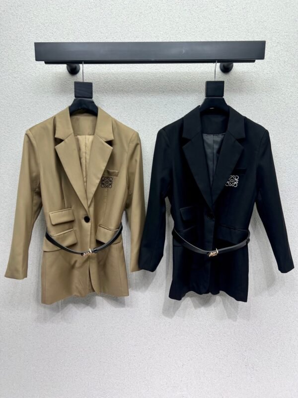 Loewe Embroidered Logo Belt Blazer Premium Outerwear