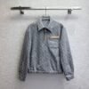 Louis Vuitton new denim jacket coat old flower jacquard fabric