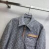 Louis Vuitton new denim jacket coat old flower jacquard fabric
