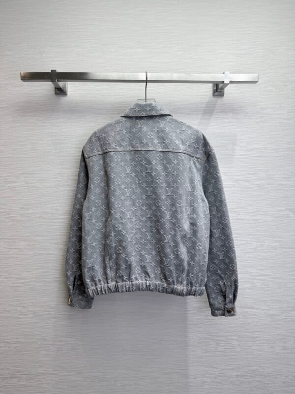 Louis Vuitton new denim jacket coat old flower jacquard fabric